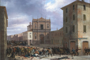 Combattimenti presso la barricata in S. Barnaba, F. Joli, 1849