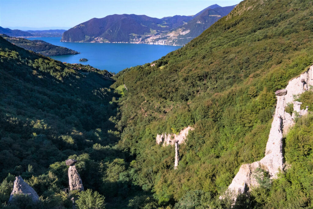 Panorama sulla riserva e sul lago d'Iseo