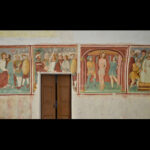 Visita guidata - La Disciplina di San Cristoforo 62 Visita guidata - La Disciplina di San Cristoforo Affreschi della parete destra della Disciplina di San Cristoforo a Mompiano, Brescia