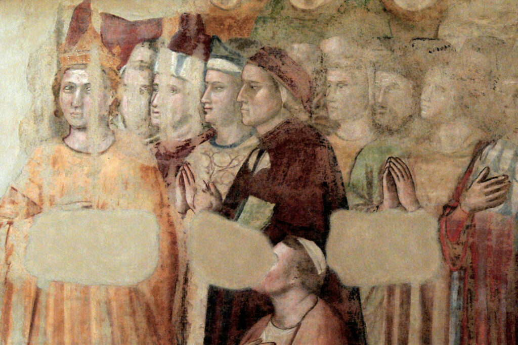 Affresco con ritratto di Dante Alighieri