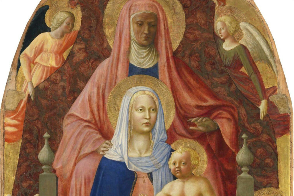 Particolare della Sant'Anna Metterza di Masaccio che si trova negli Uffizi di Firenze