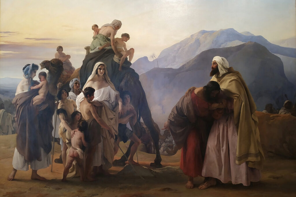 Fotografia dell'opera dipinta da Francesco Hayez Incontro di Gacobbe ed Esaù