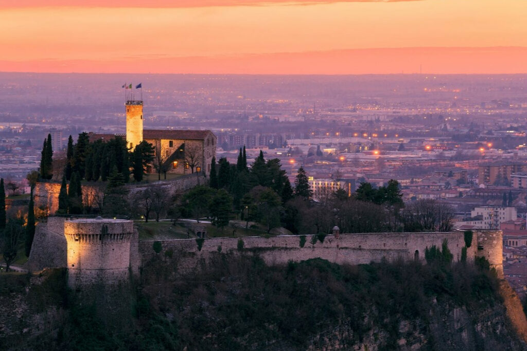 Fotografia panoramica sul Castello di Brescia