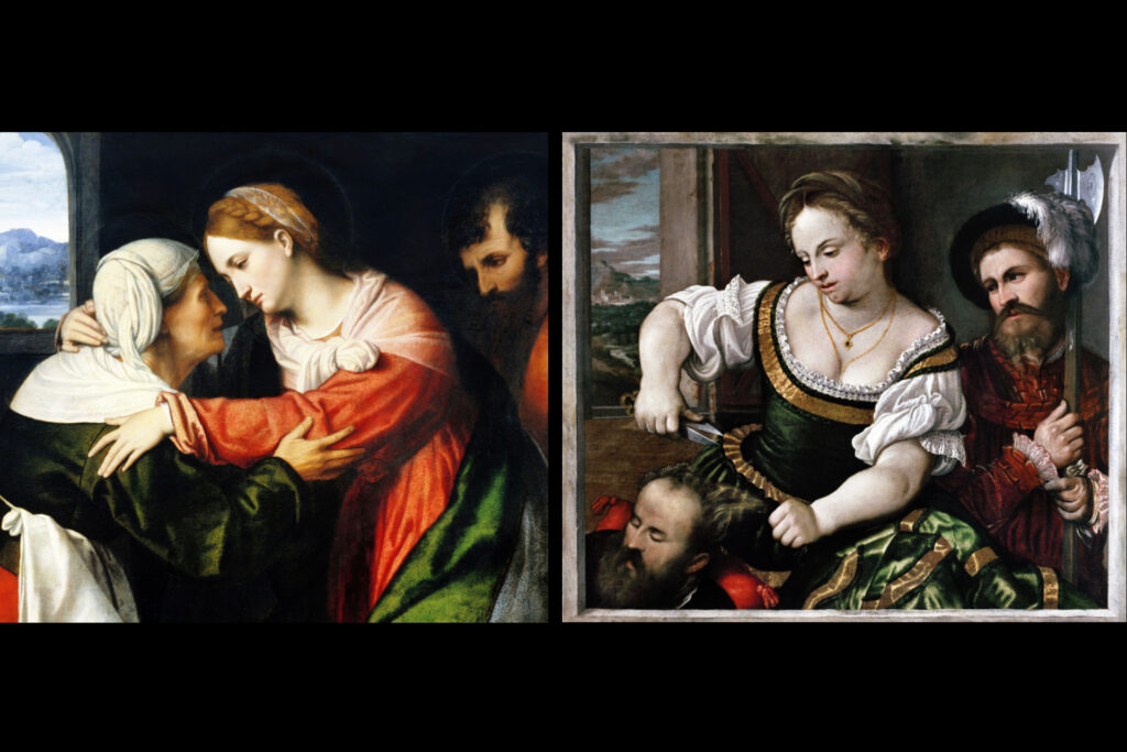 Composizione di due opere pittoriche di Moretto e Romanino