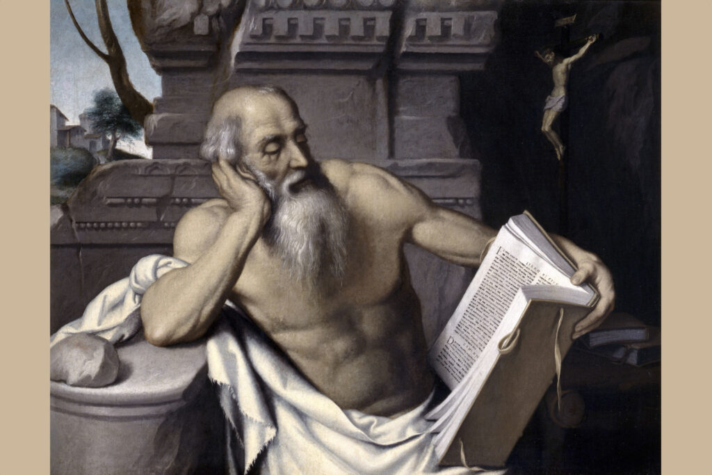 Fotografia dell'opera San Girolamo in lettura di Giovan Battista Moroni