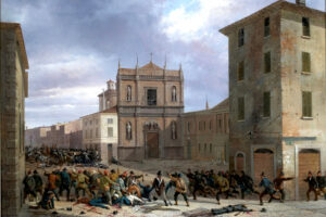Combattimenti presso la barricata in San Barnaba, F. Joli