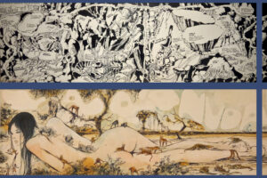 In alto: Valentina. Mappa dei sotterranei. In basso: Nuda