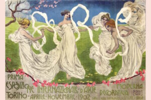 Cartellone Esposizione internazionale Arte decorativa, Torino, 1902, Leonardo Bistolfi